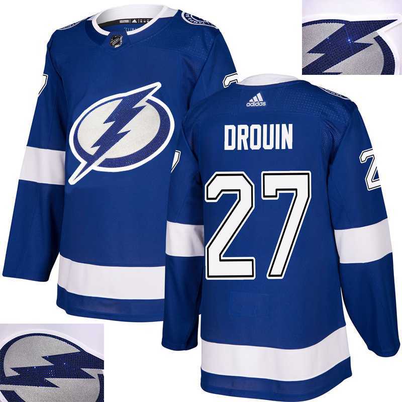 Lightning #27 Drouin Blue With Special Glittery Logo Adidas Jersey